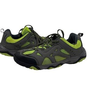 Rockin Men's Trail Hiking‎ Shoes Gray Green Mesh Outdoor Sneakers Size 12